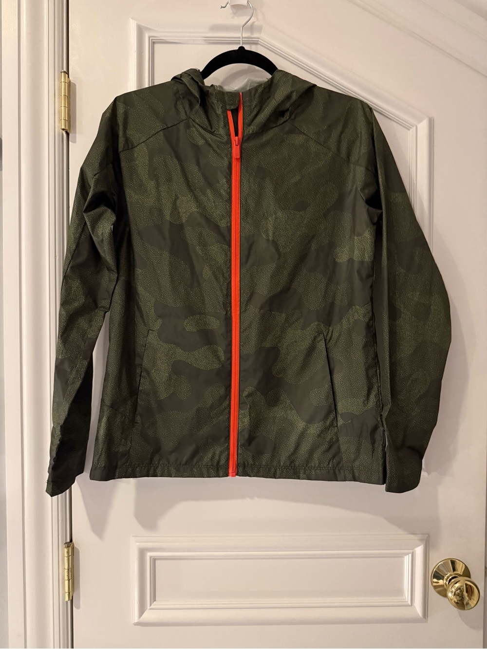 All in Motion Camo Hooded Jacket XL 16 Olive Orange